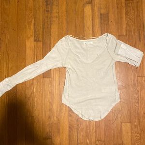 tan free people long sleeve!